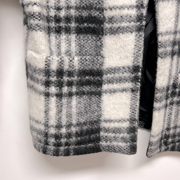 Horses Atelier White & Black Wool Plaid Jacket Size 1 - Picture 5 of 6